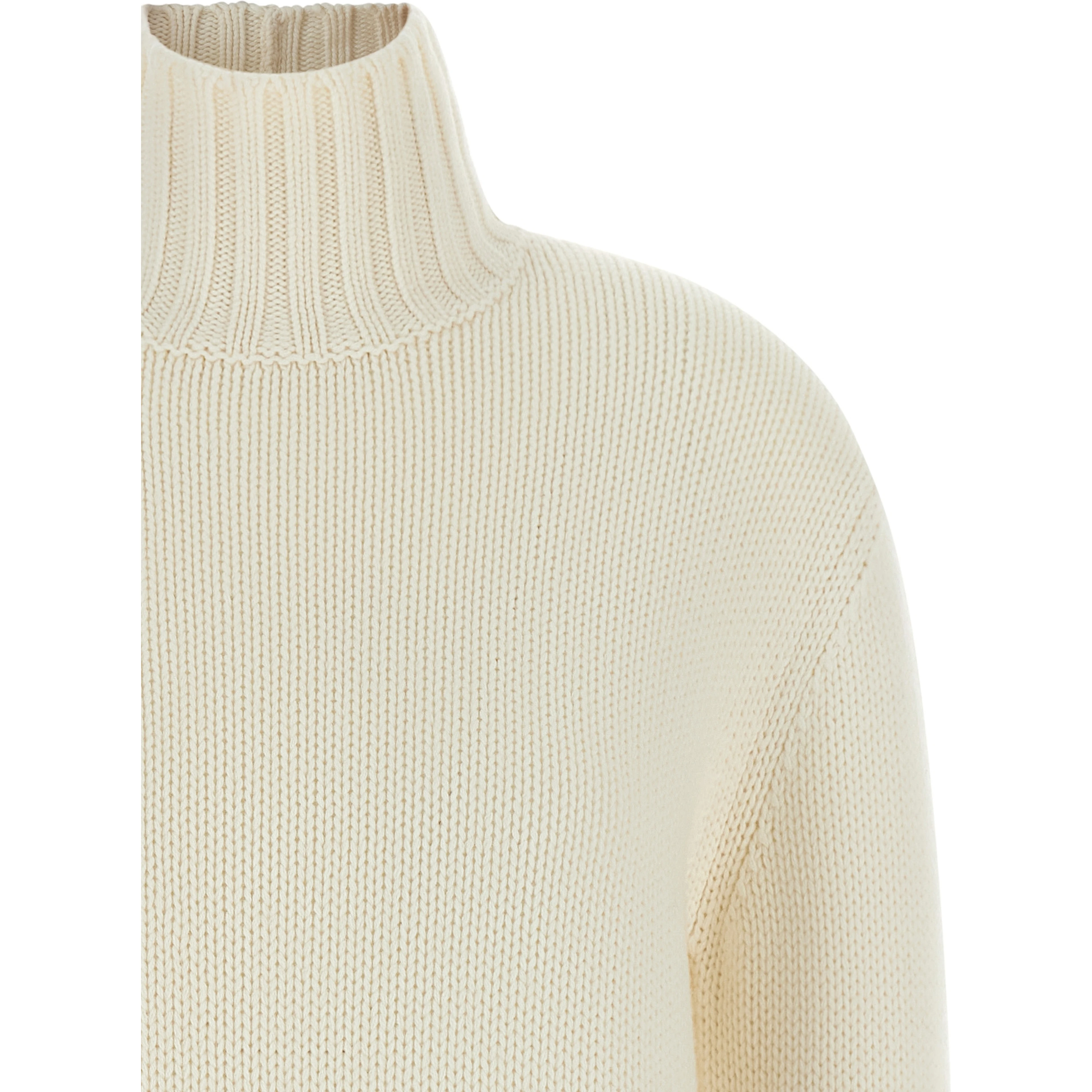 White Virgin Wool Cardigan