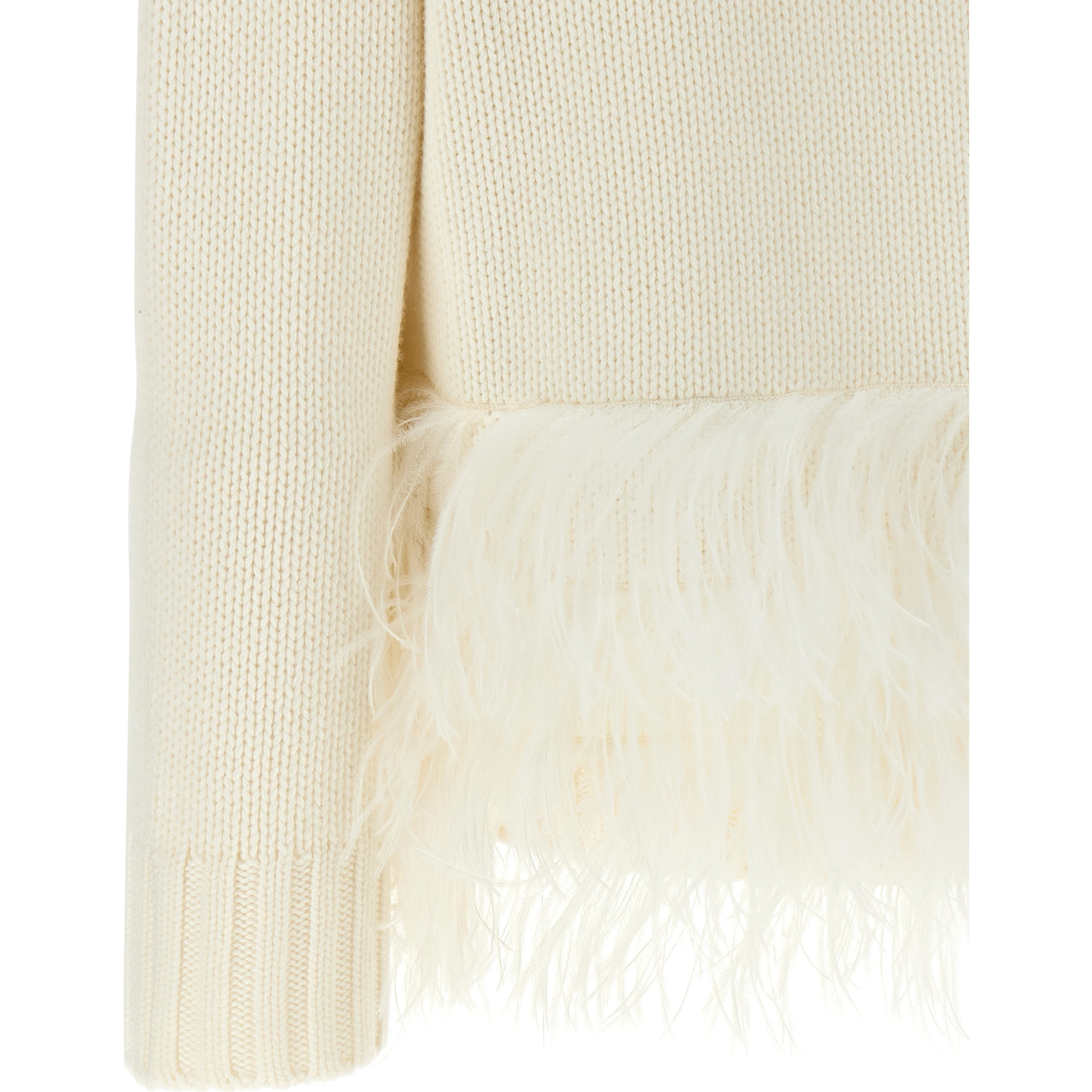 White Virgin Wool Cardigan