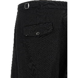 Black Virgin Wool Dress Pants