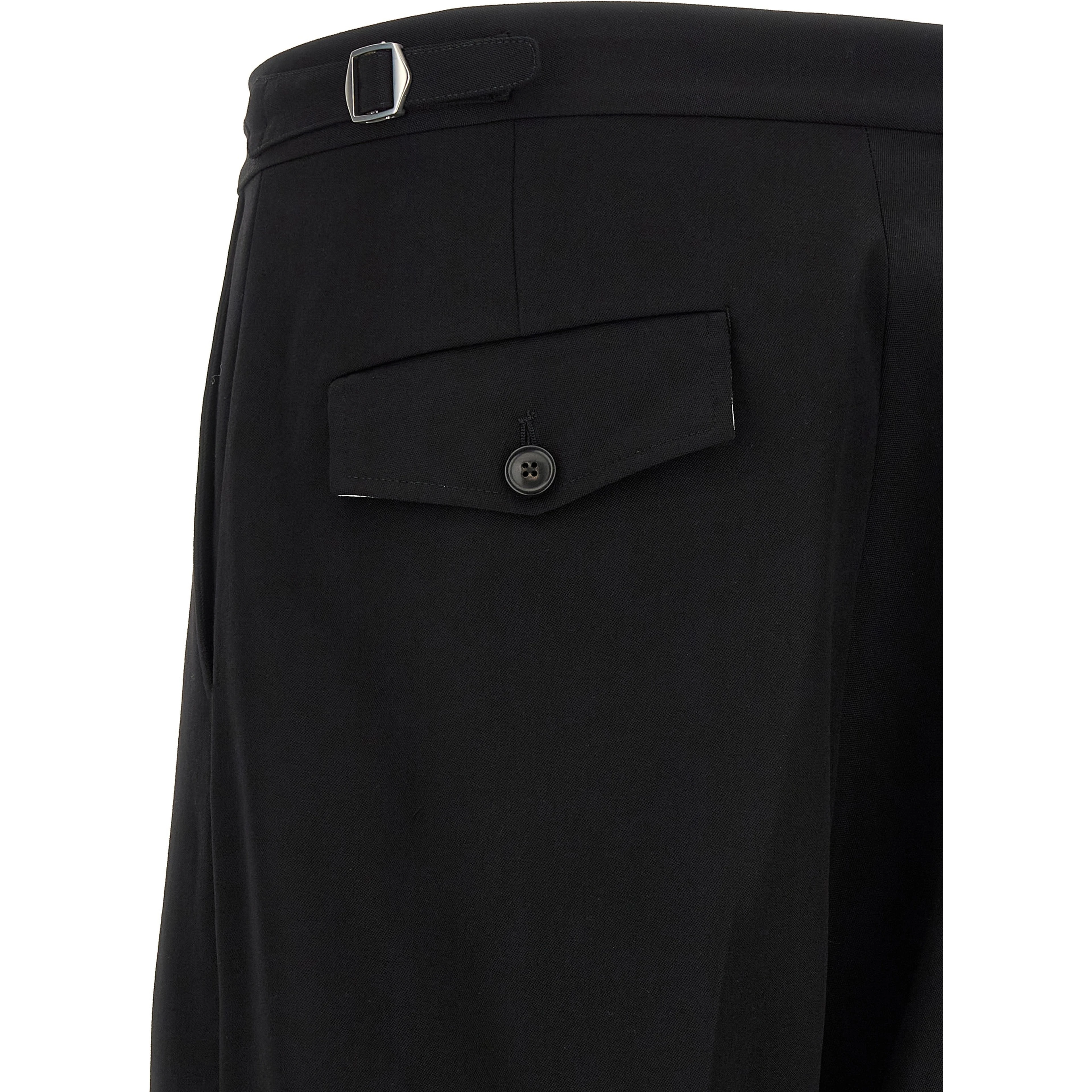 Black Virgin Wool Dress Pants