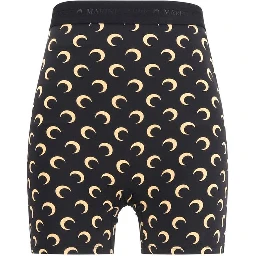 Black Polyamide Bermuda Shorts
