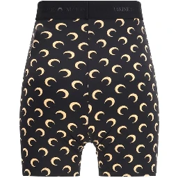 Black Polyamide Bermuda Shorts
