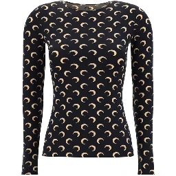 Black Polyamide Pattern Shirt