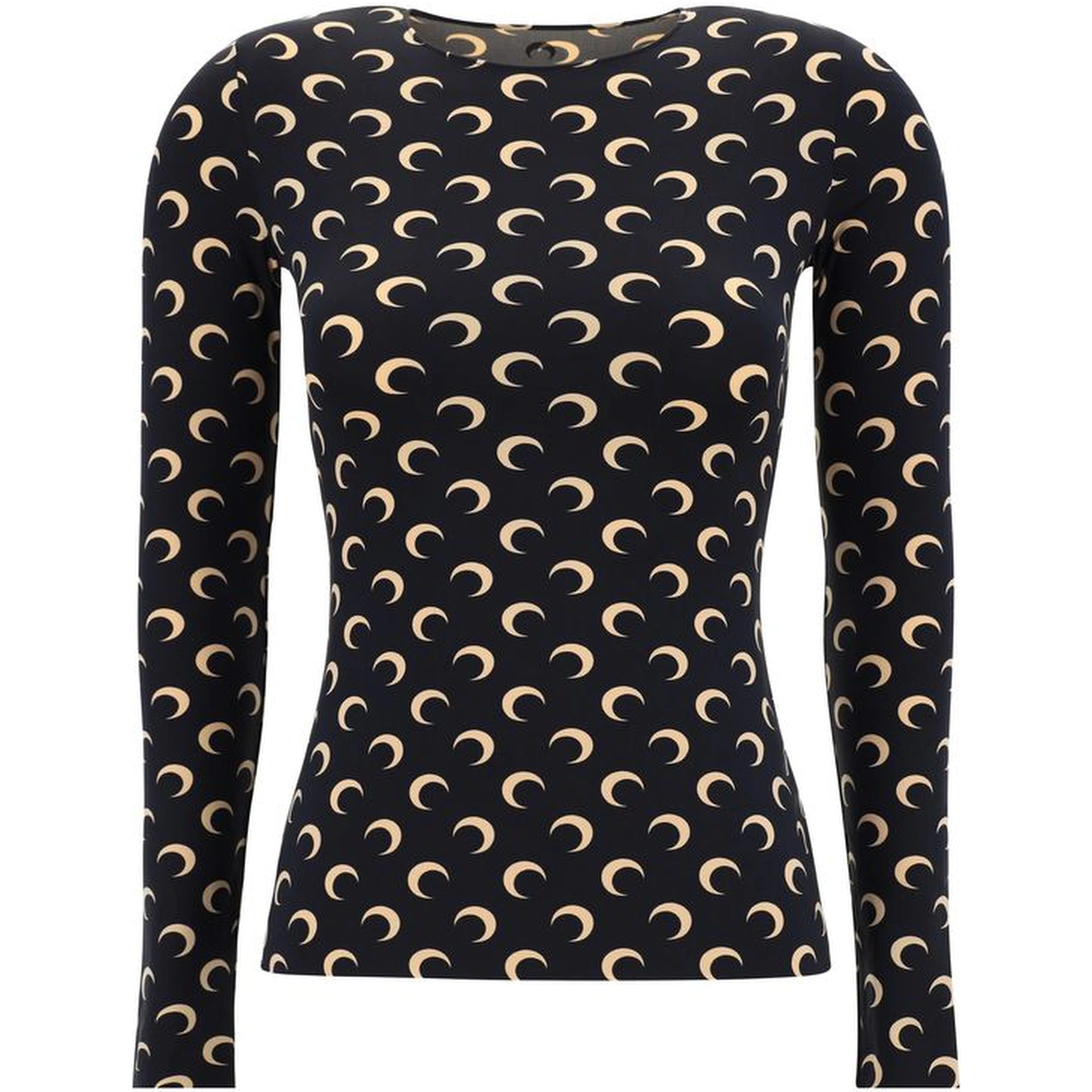 Black Polyamide Pattern Shirt