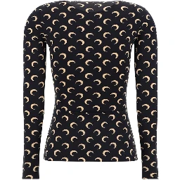 Black Polyamide Pattern Shirt