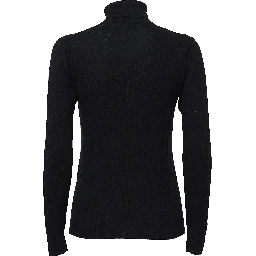 High Neck L/S Rib Pullover