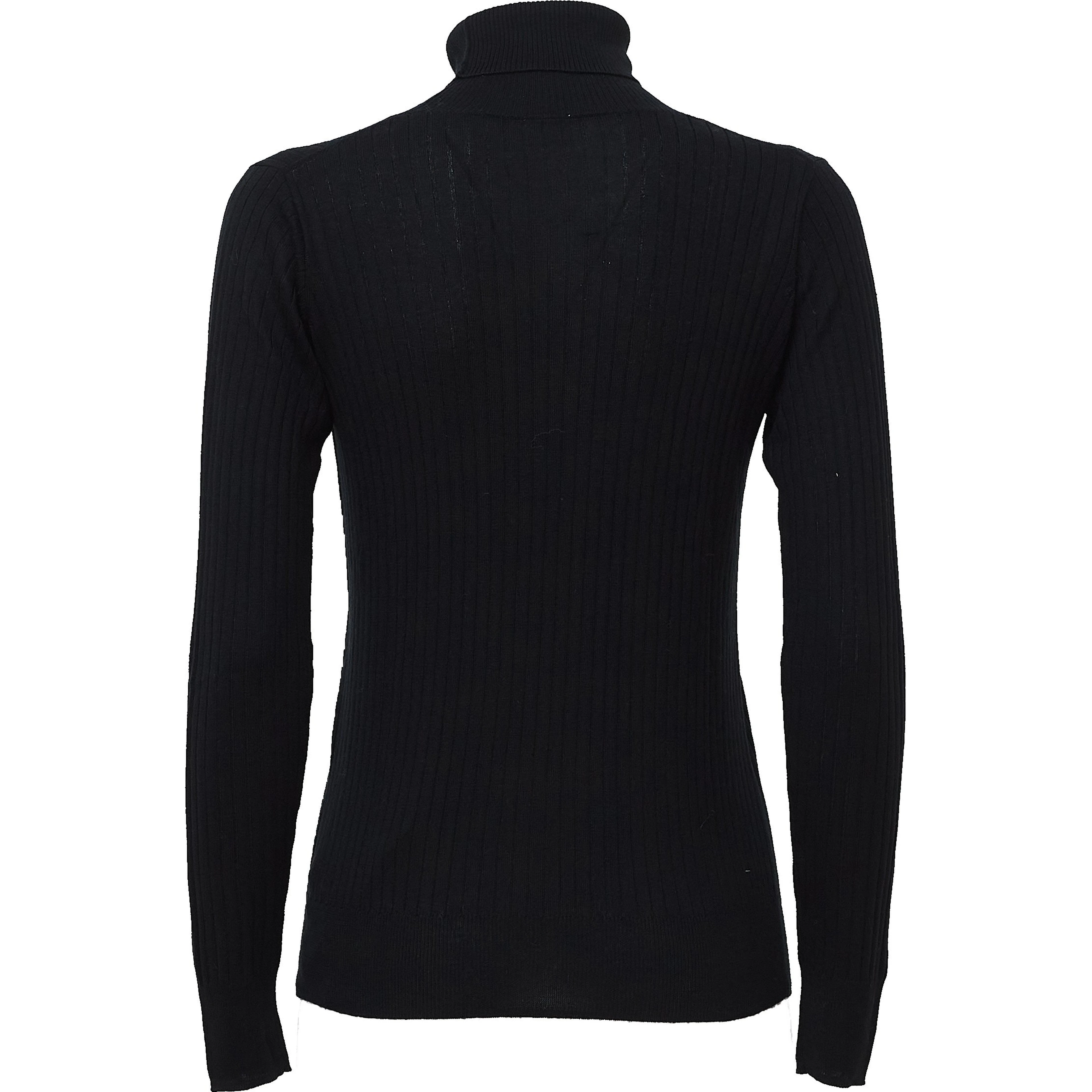 High Neck L/S Rib Pullover