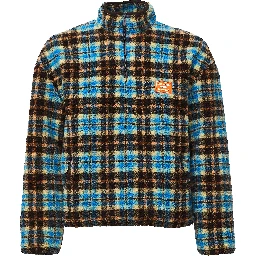 Checked Sherpa Half Zipped Jacket