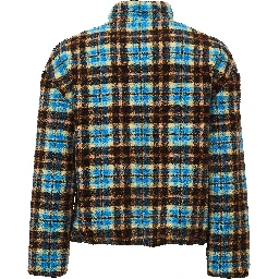 Checked Sherpa Half Zipped Jacket