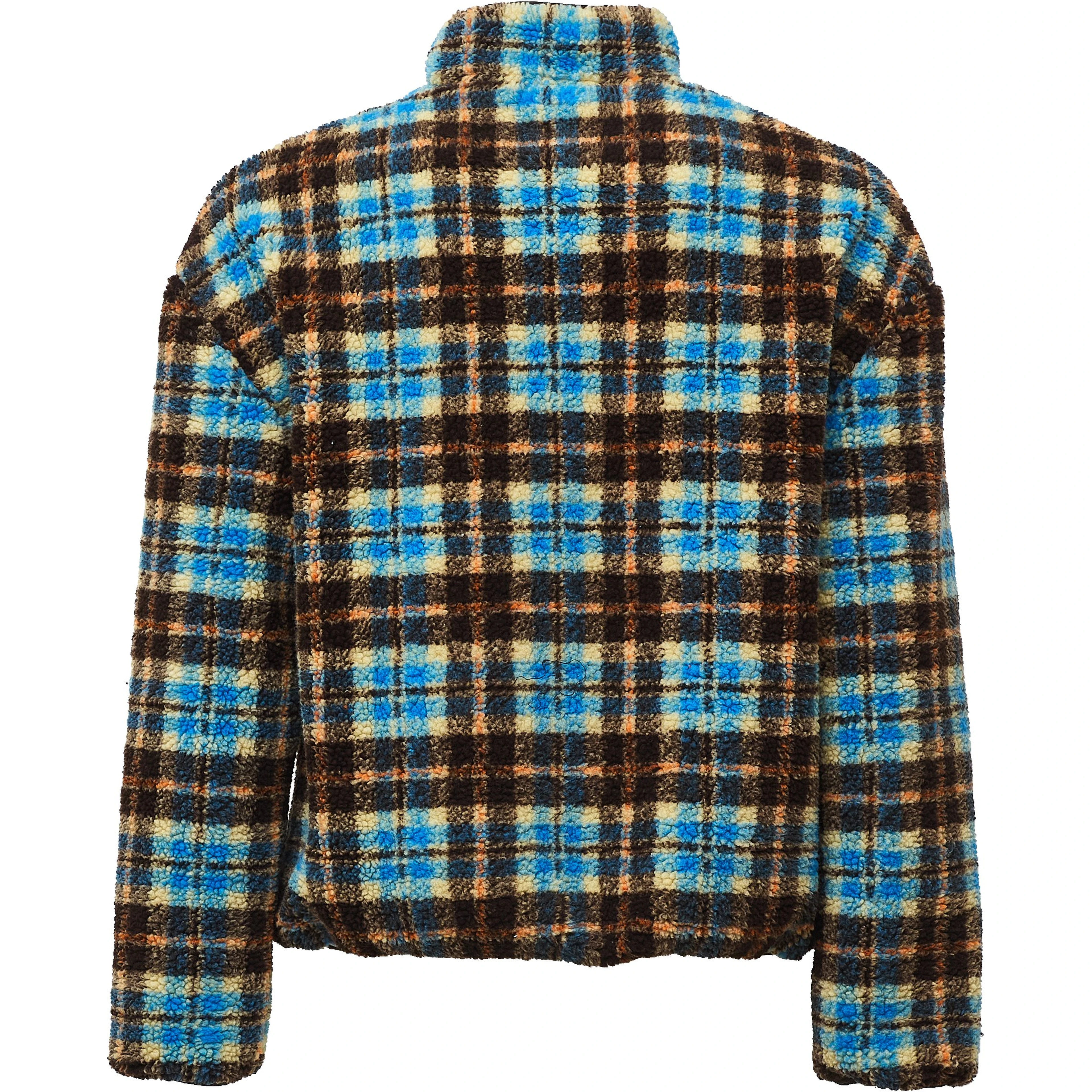 Checked Sherpa Half Zipped Jacket