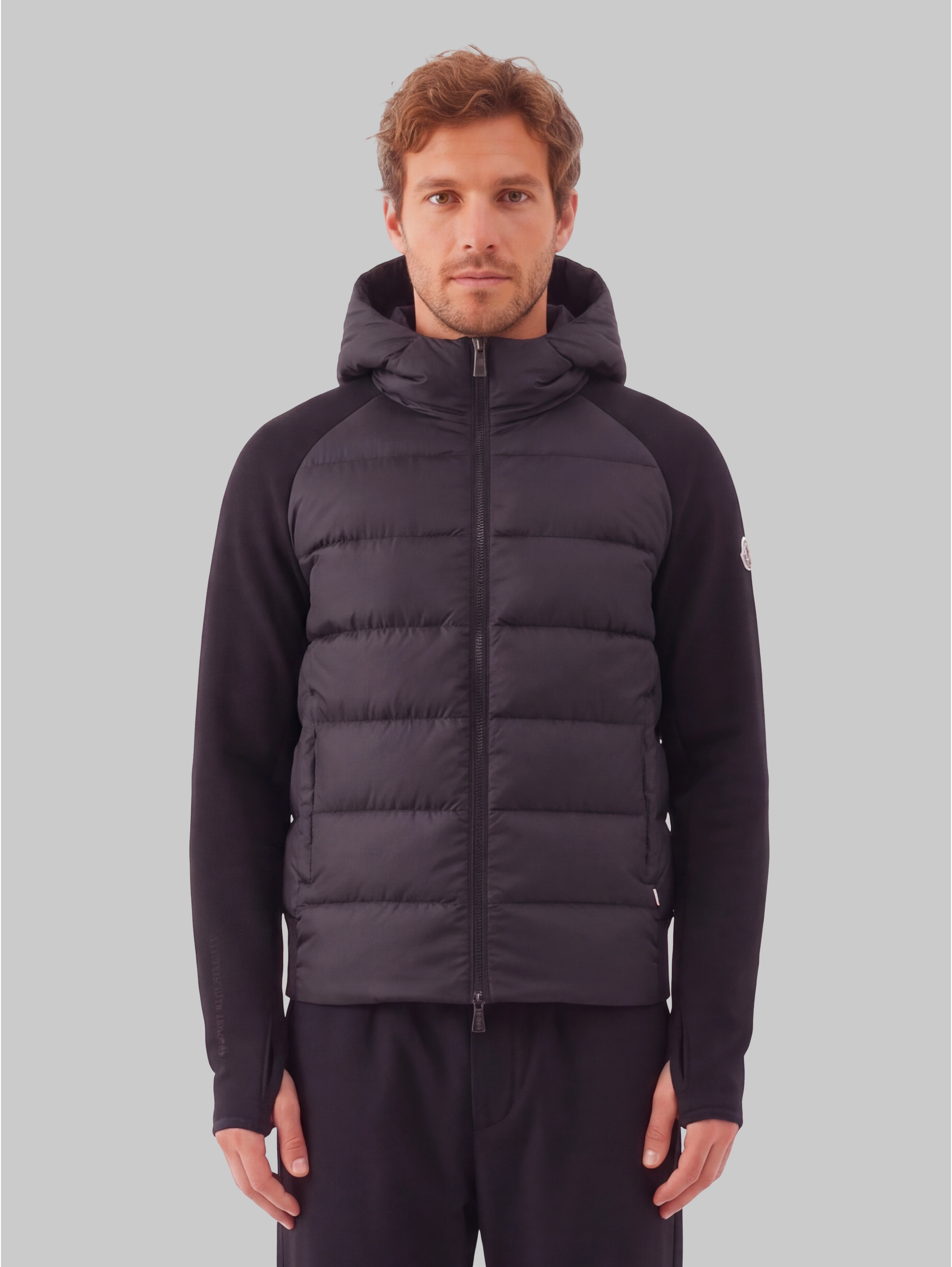 Polartec® padded hooded zip sweatshirt