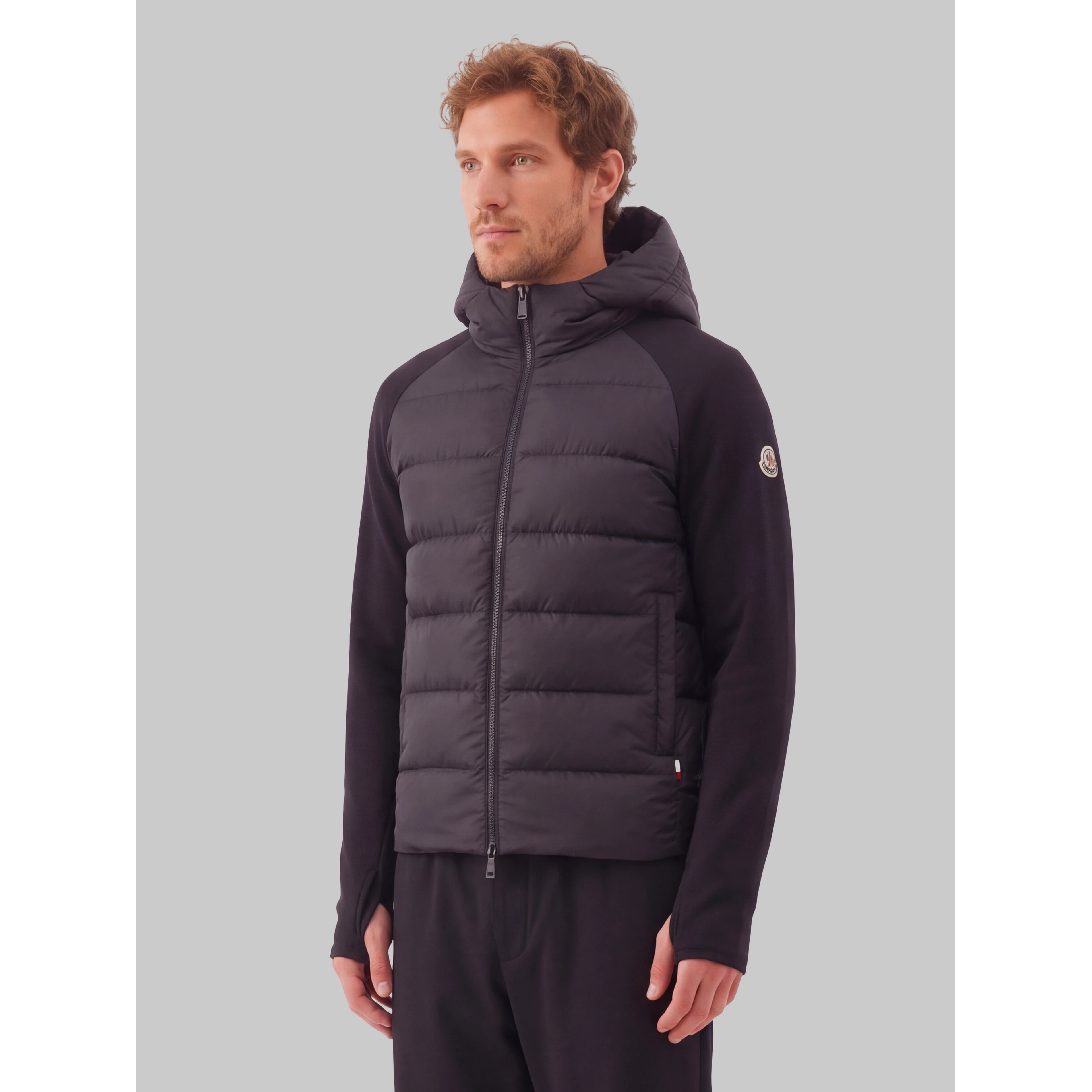 Polartec® padded hooded zip sweatshirt