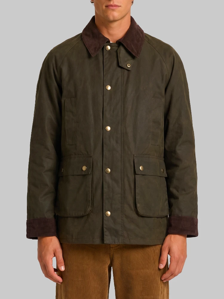 Waxed cotton hunting jacket