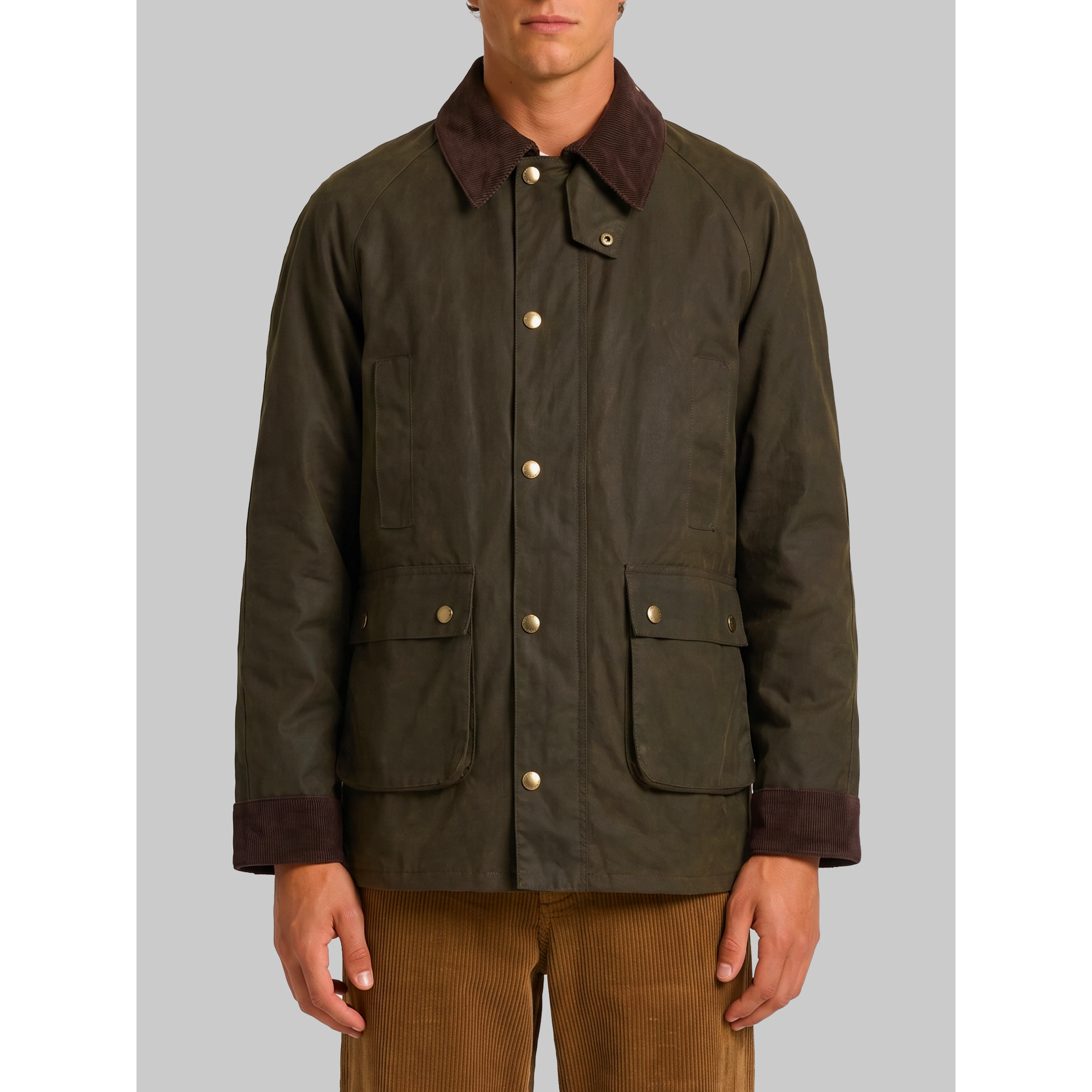 Waxed cotton hunting jacket