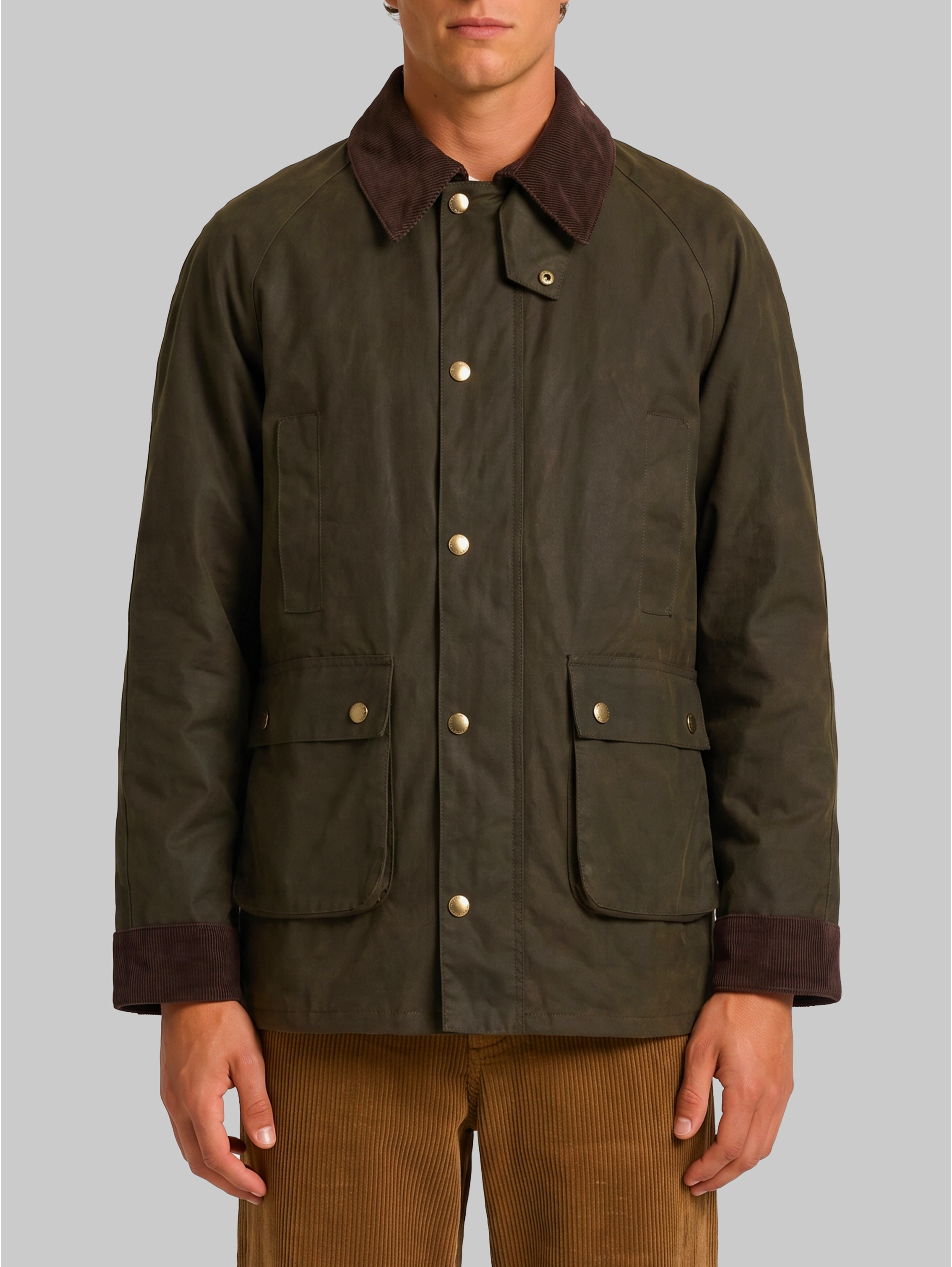 Waxed cotton hunting jacket