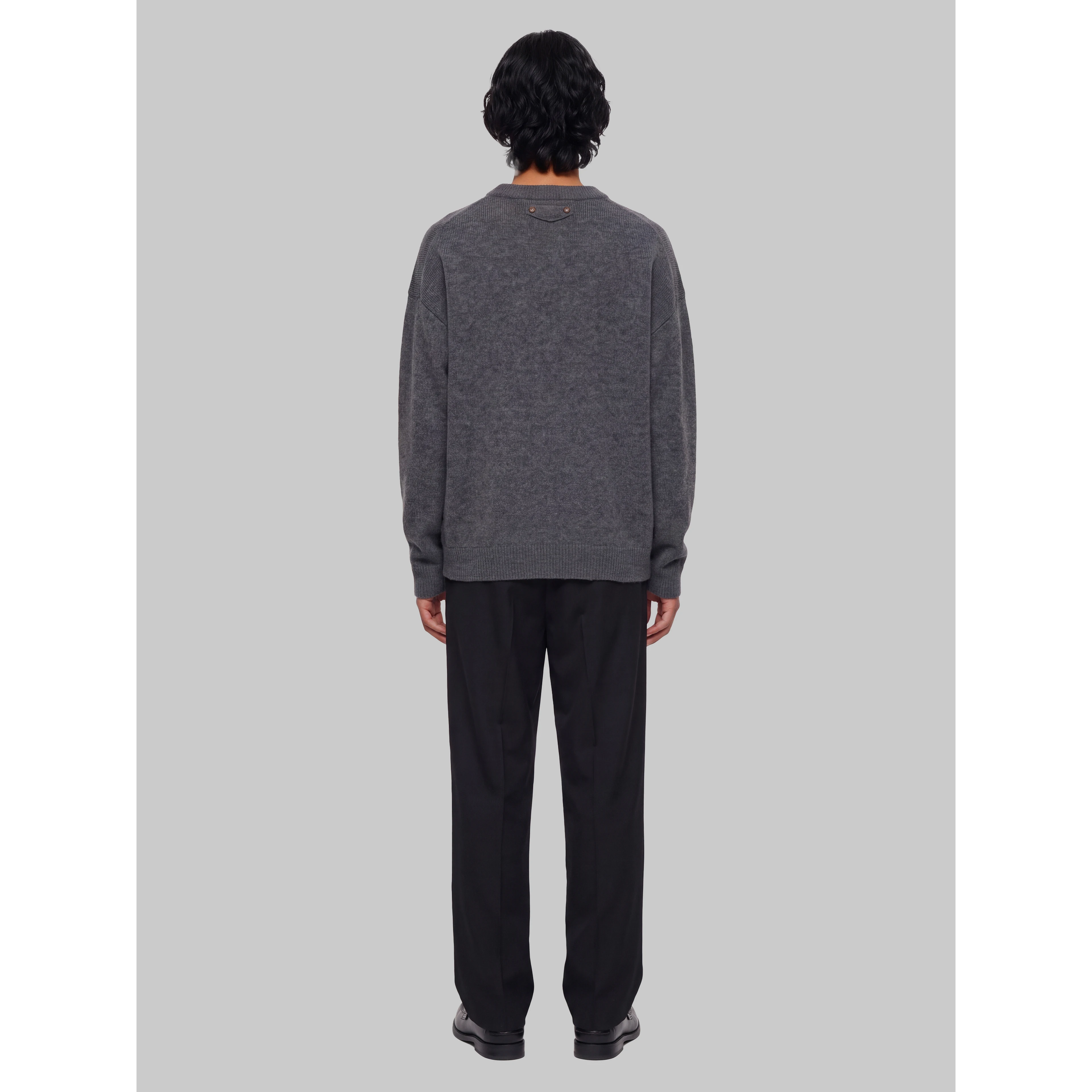 Anthracite crew-neck sweater