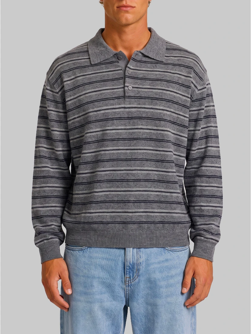 Grey striped sweater