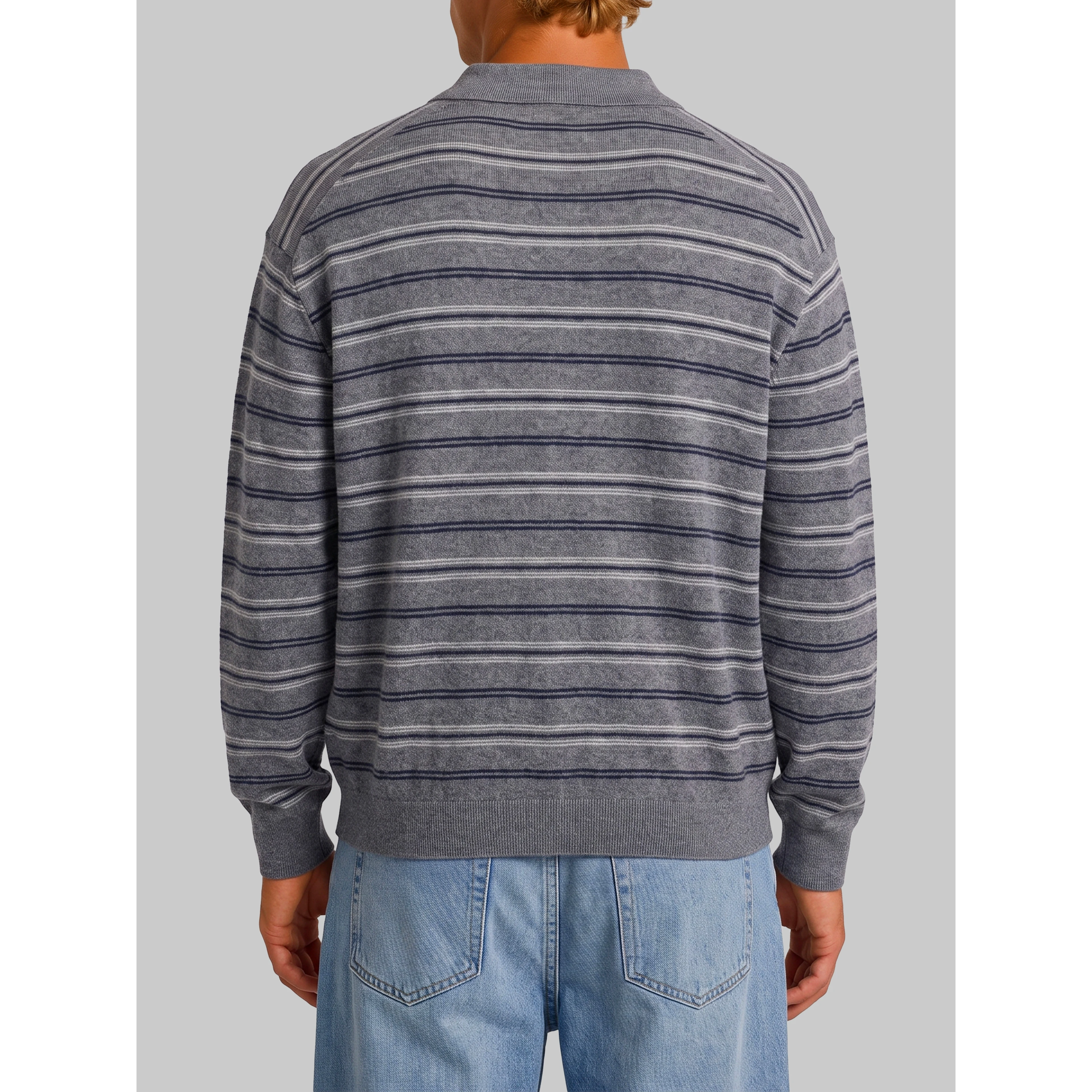 Grey striped sweater