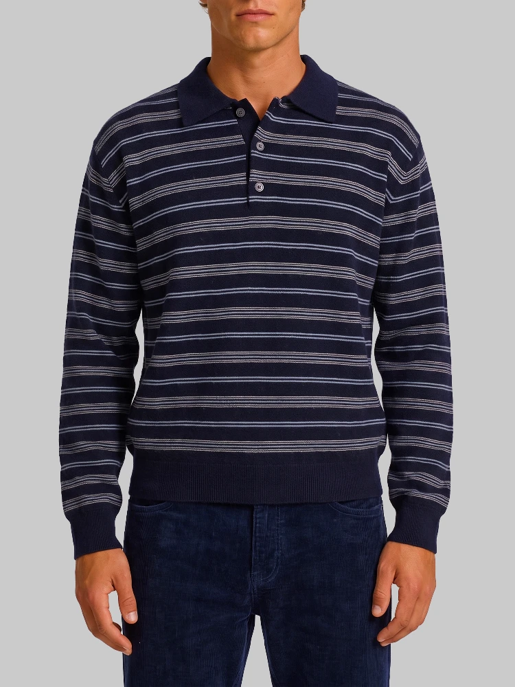 Navy blue striped sweater