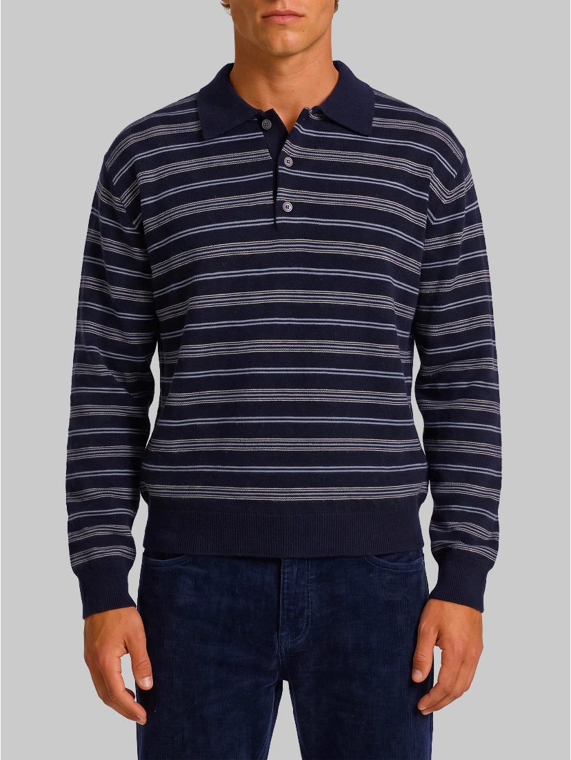 Navy blue striped sweater