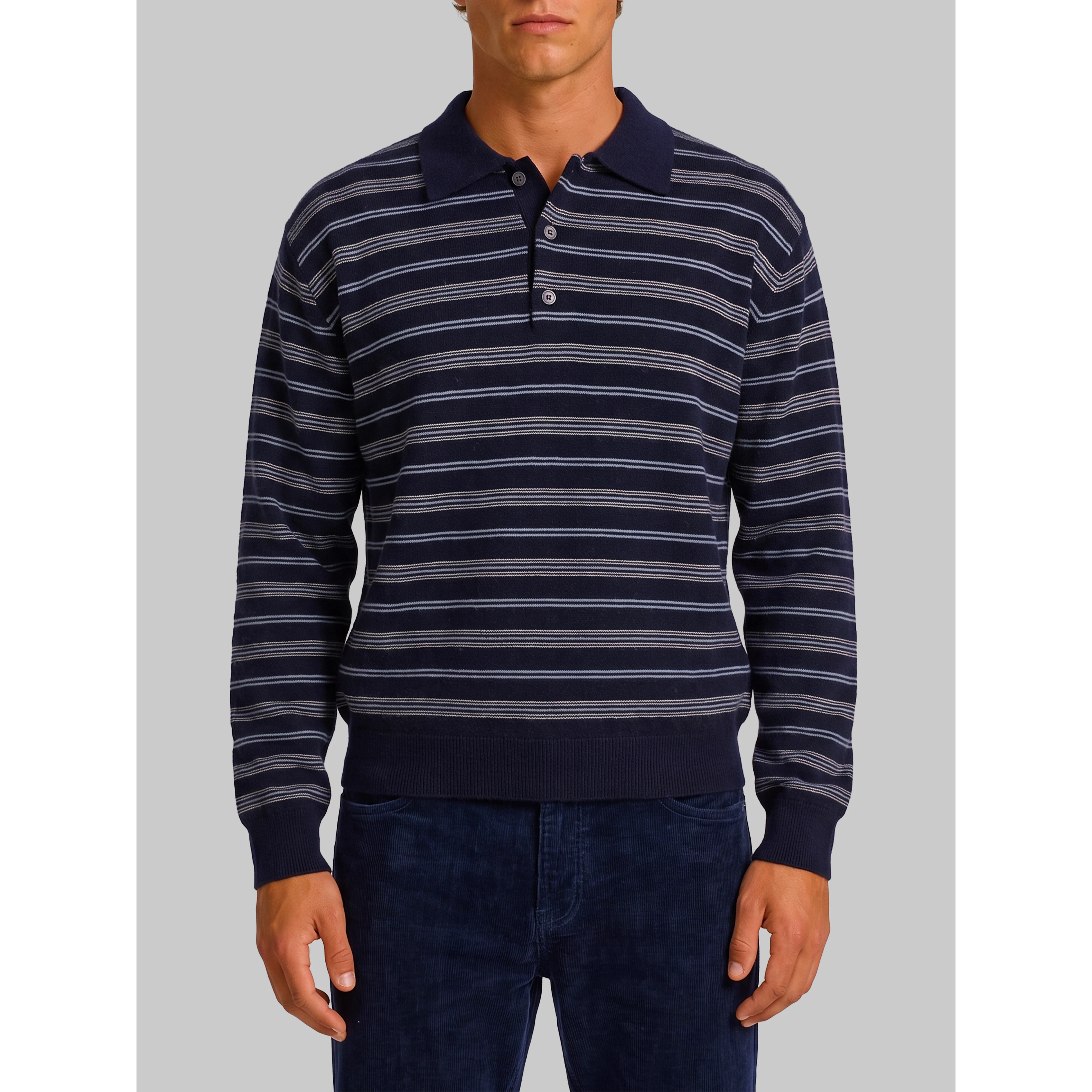 Navy blue striped sweater