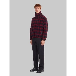 Half-zip high-neck jacket