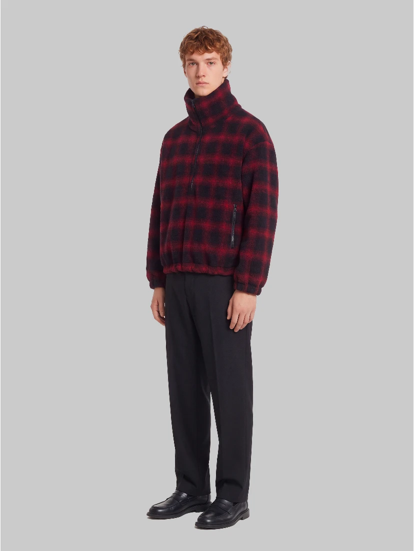 Half-zip high-neck jacket