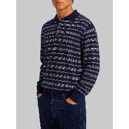 Navy blue striped sweater