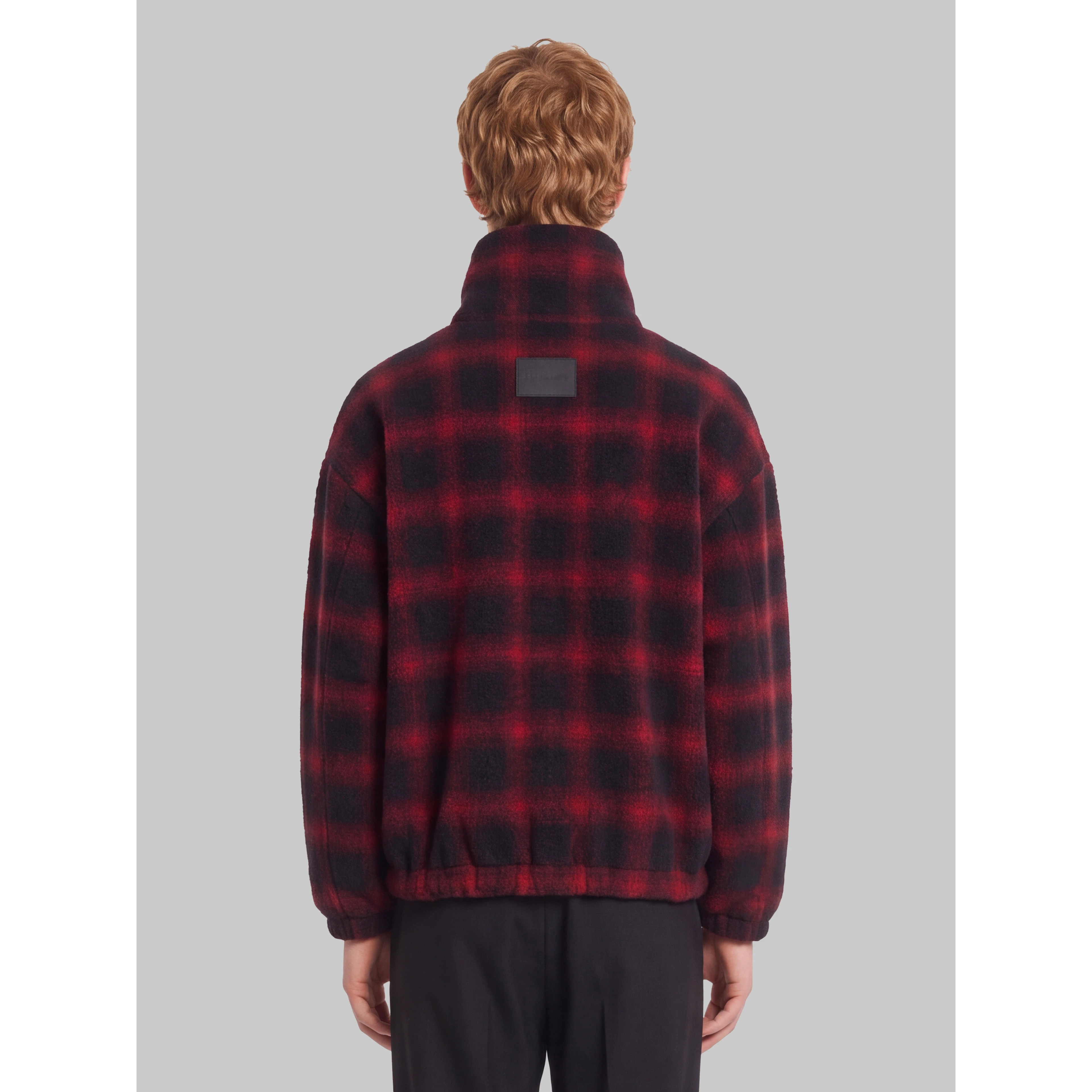 Half-zip high-neck jacket