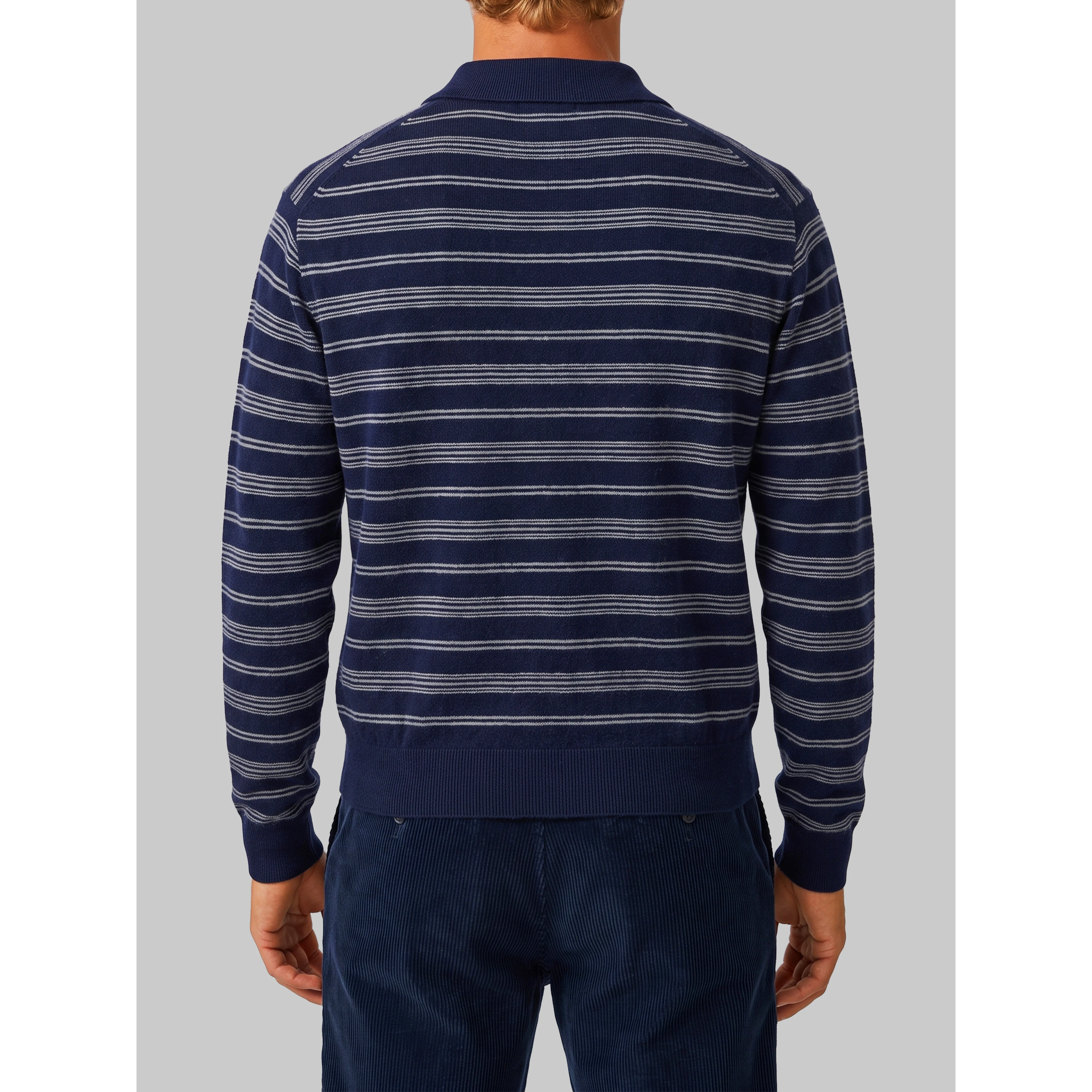 Navy blue striped sweater