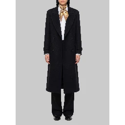 Black double-breasted coat