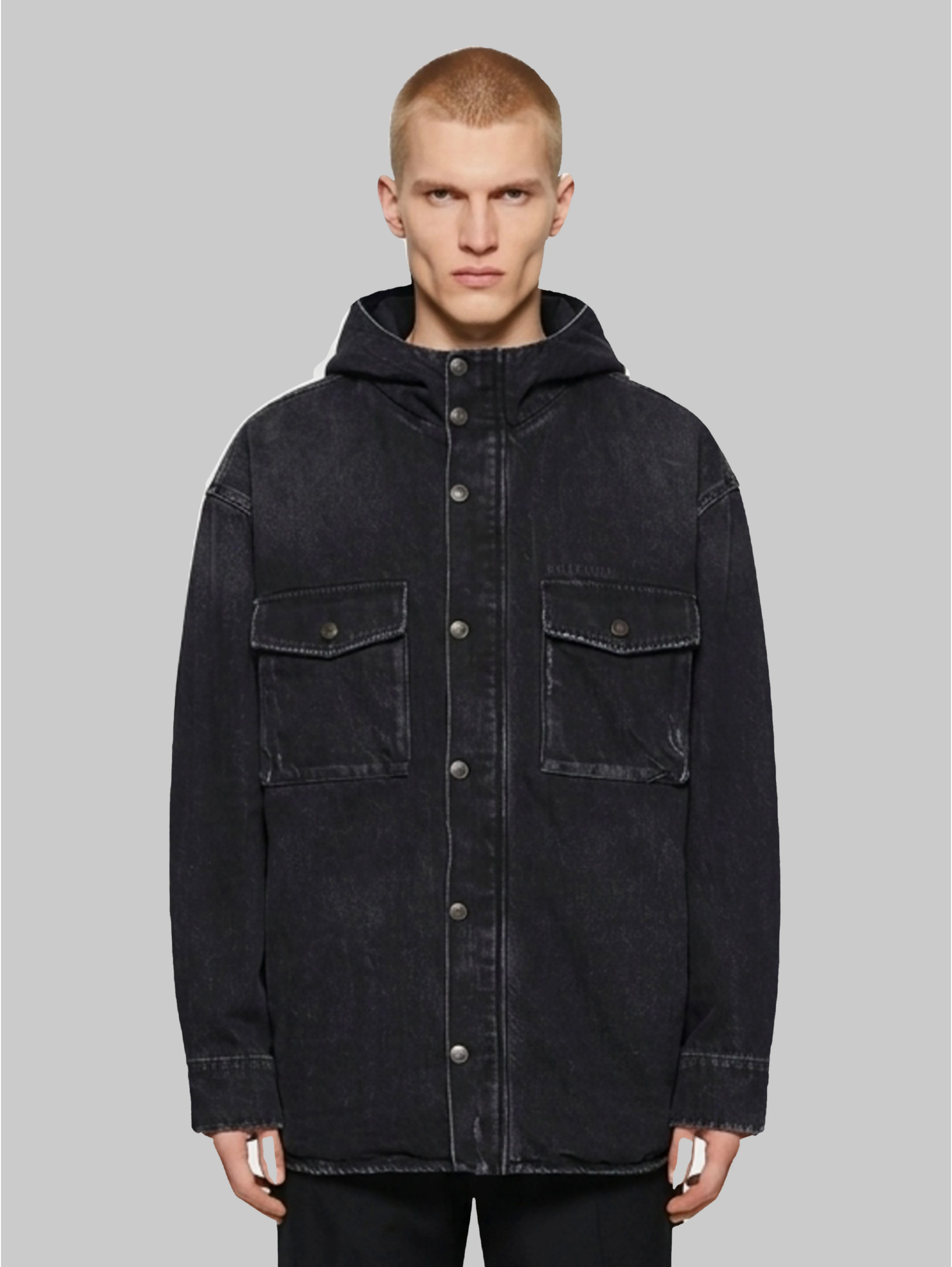 Denim cargo jacket