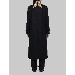 Black double-breasted coat