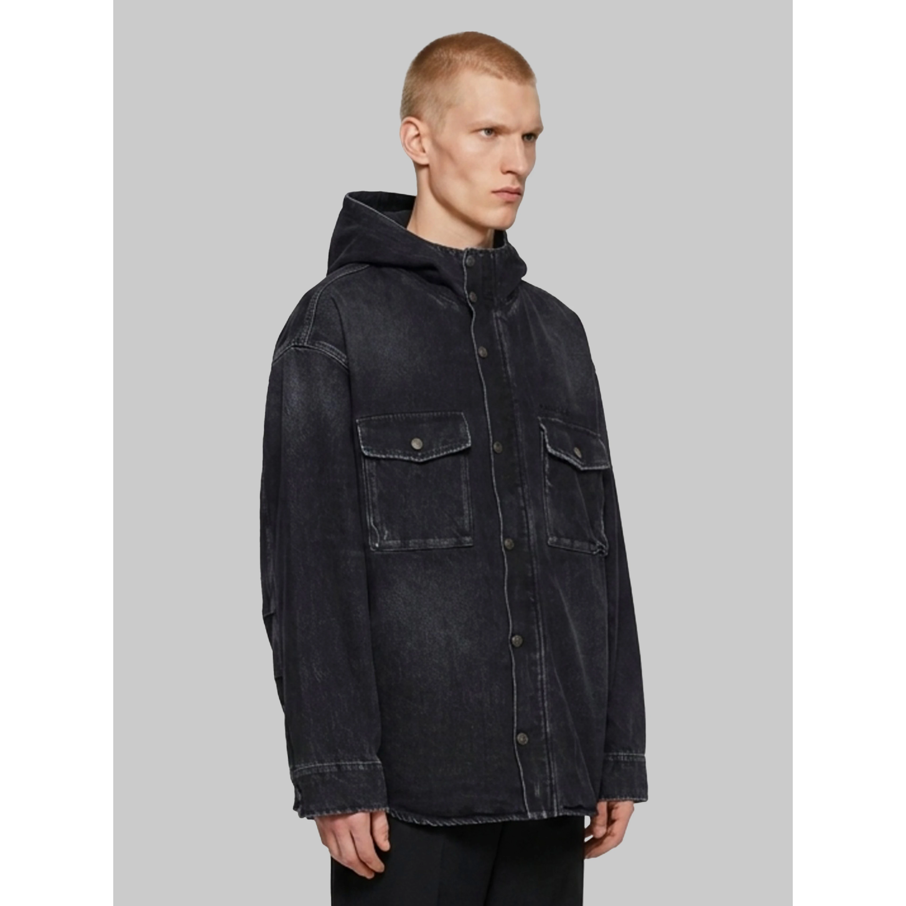 Denim cargo jacket