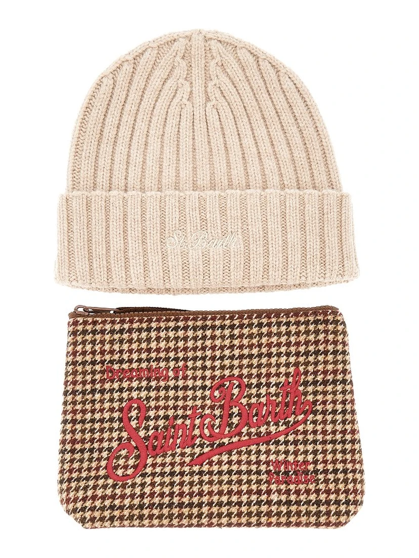 Pouch and beanie hat Christmas Gift Box