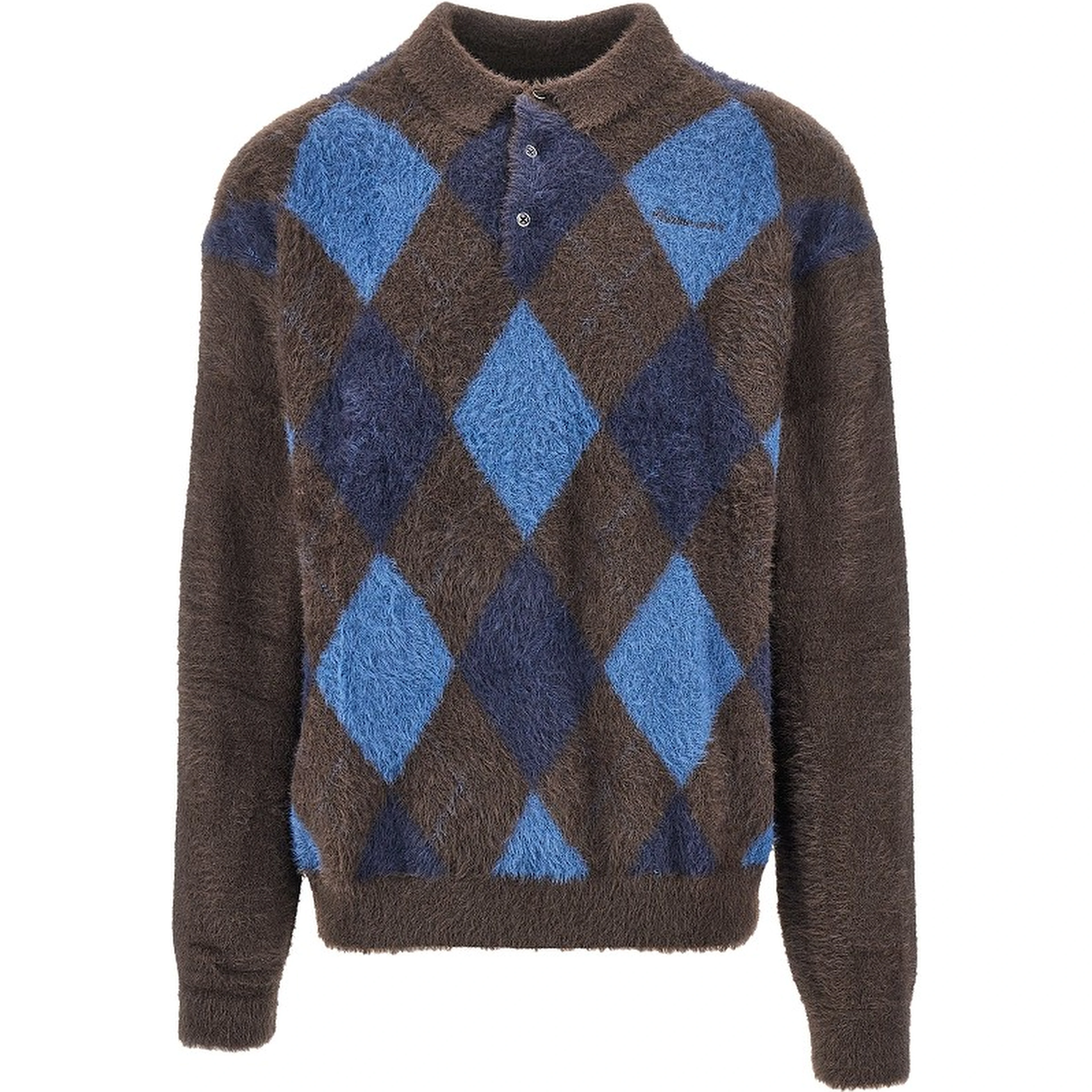 Argyle polo sweater