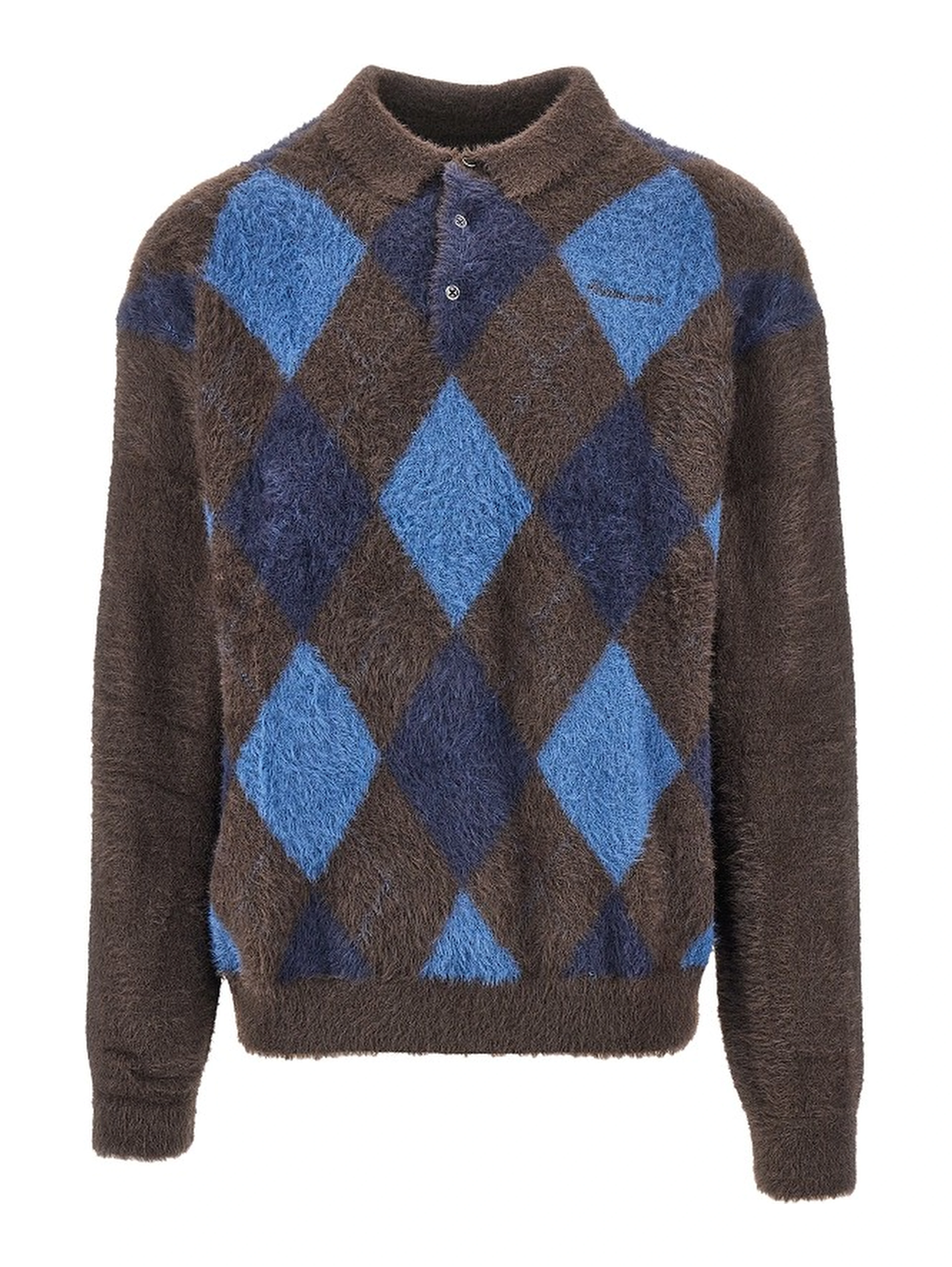 Argyle polo sweater