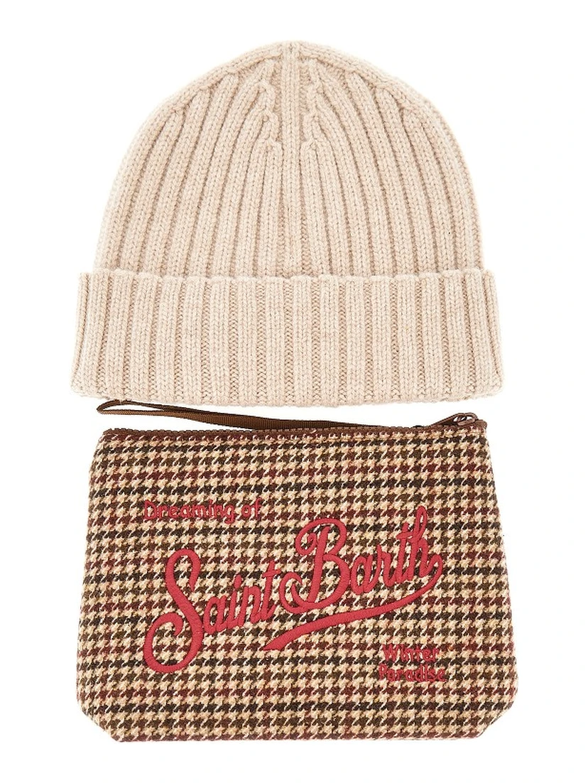 Pouch and beanie hat Christmas Gift Box