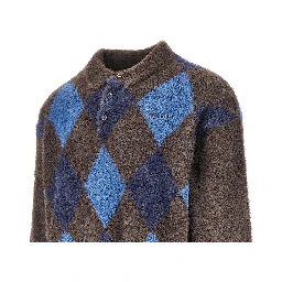 Argyle polo sweater