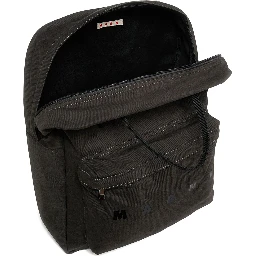 Grey Backpack with Adjustable Straps and Logo Lettering on the Front in Cotton Boy
