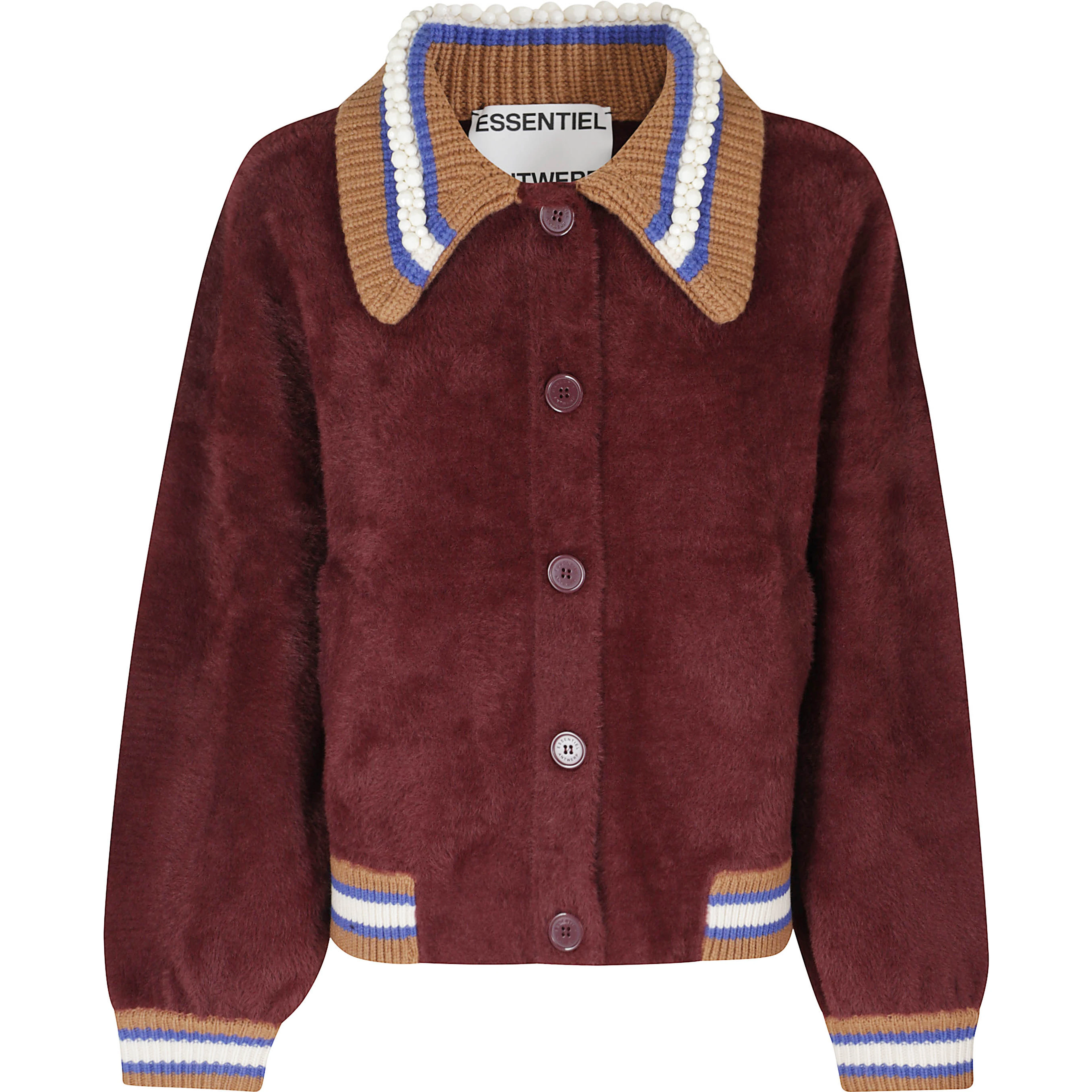 KNIT JACKET WITH COLLAR