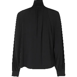 RIB TRIM LS GATHERED TURTLENECK