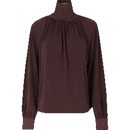 RIB TRIM LS GATHERED TURTLENECK