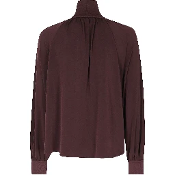 RIB TRIM LS GATHERED TURTLENECK