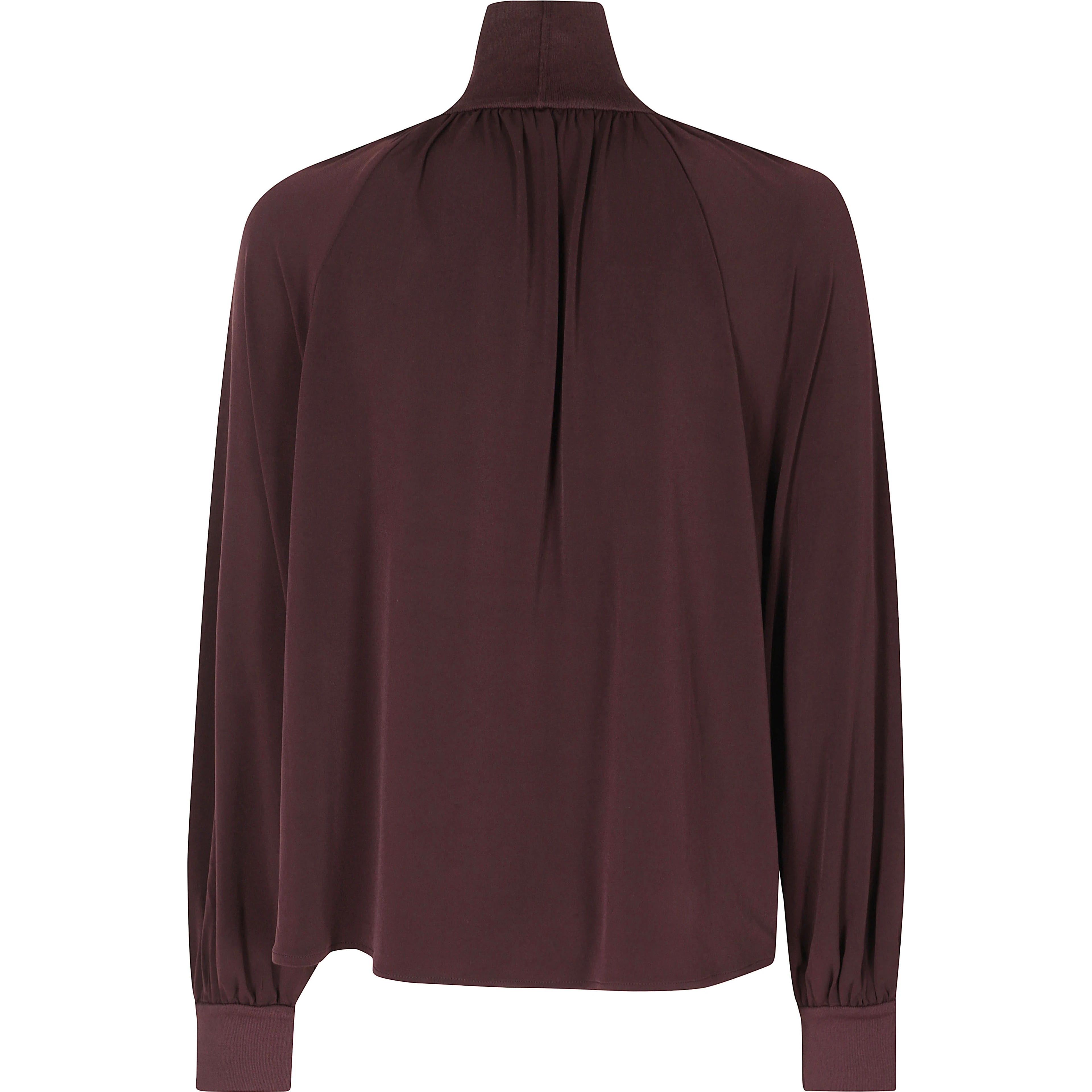 RIB TRIM LS GATHERED TURTLENECK