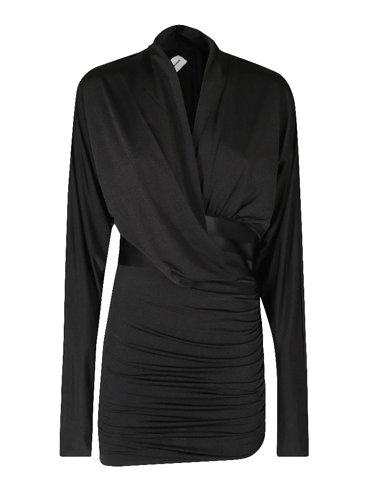 VICTORIA MINI   TUXEDO DETAIL MINI DRESS