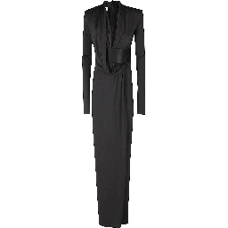 VICTORIA   TUXEDO DETAIL MAXI DRESS
