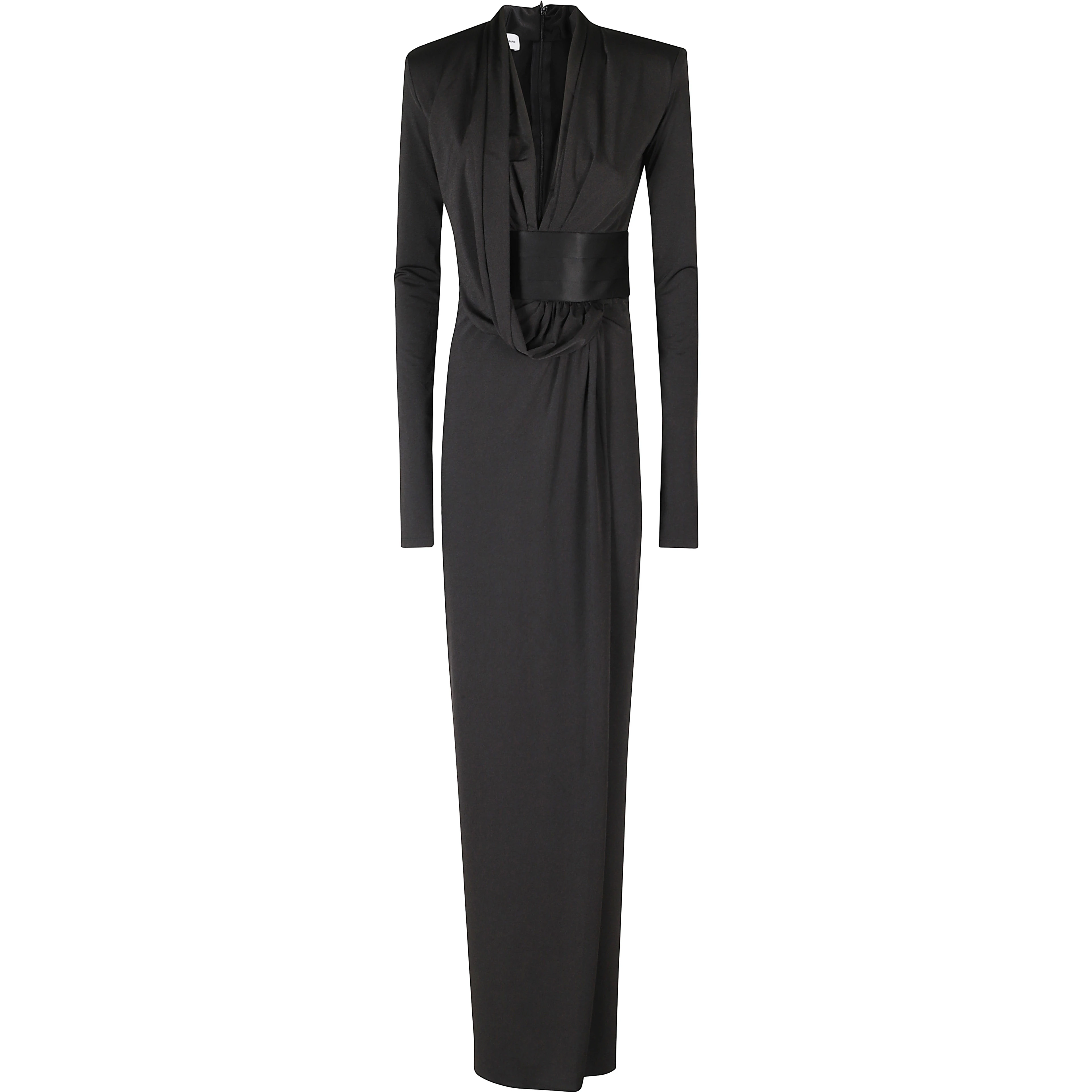 VICTORIA   TUXEDO DETAIL MAXI DRESS