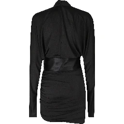 VICTORIA MINI   TUXEDO DETAIL MINI DRESS
