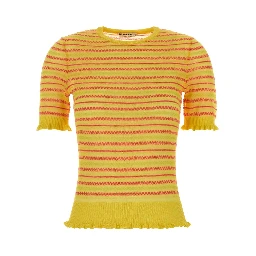 S/S SHEER FAIRISLE TOP